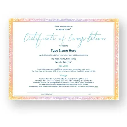 A certificate of completion from 