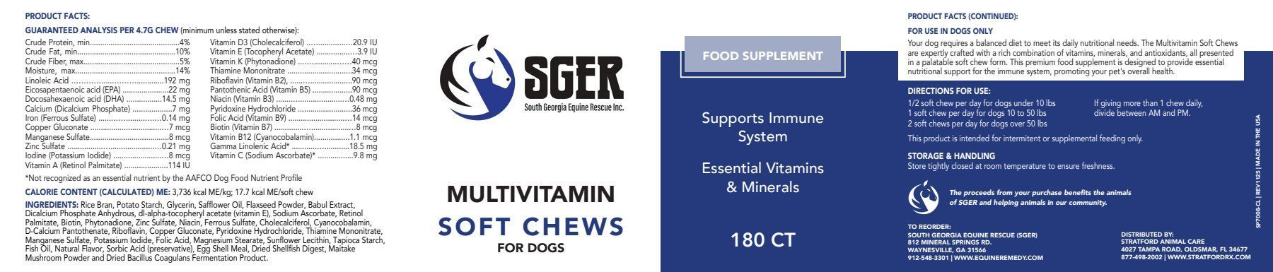 MULTIVITAMIN Soft Chews 180 Count