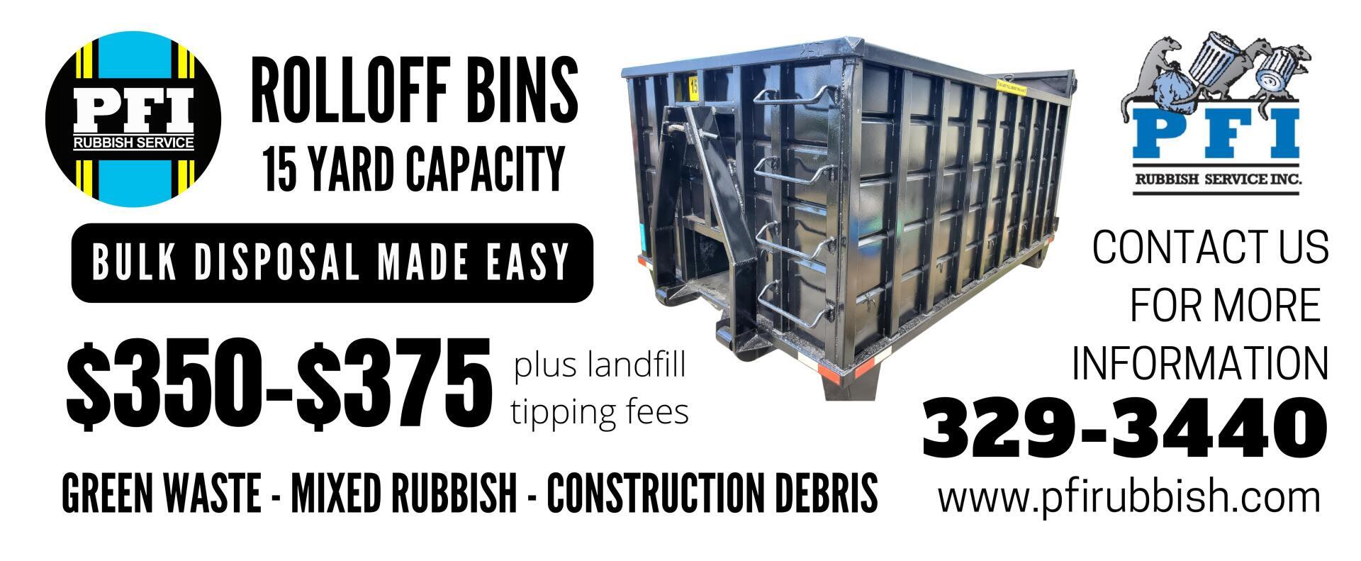 PFI Rubbish Service Inc. Garbage Kailua Kona, HI