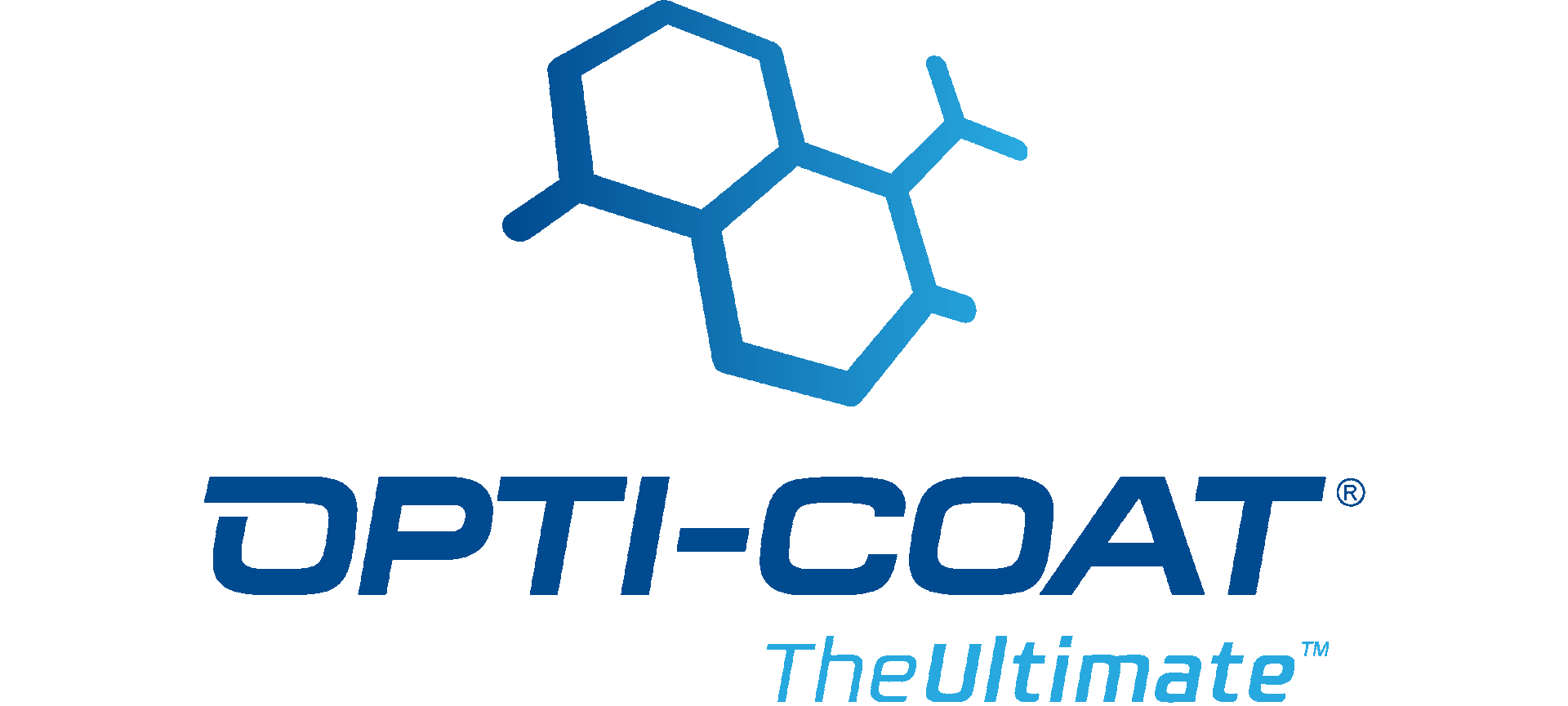 OPTI-COAT logo with blue molecular-style icon and “The Ultimate” tagline