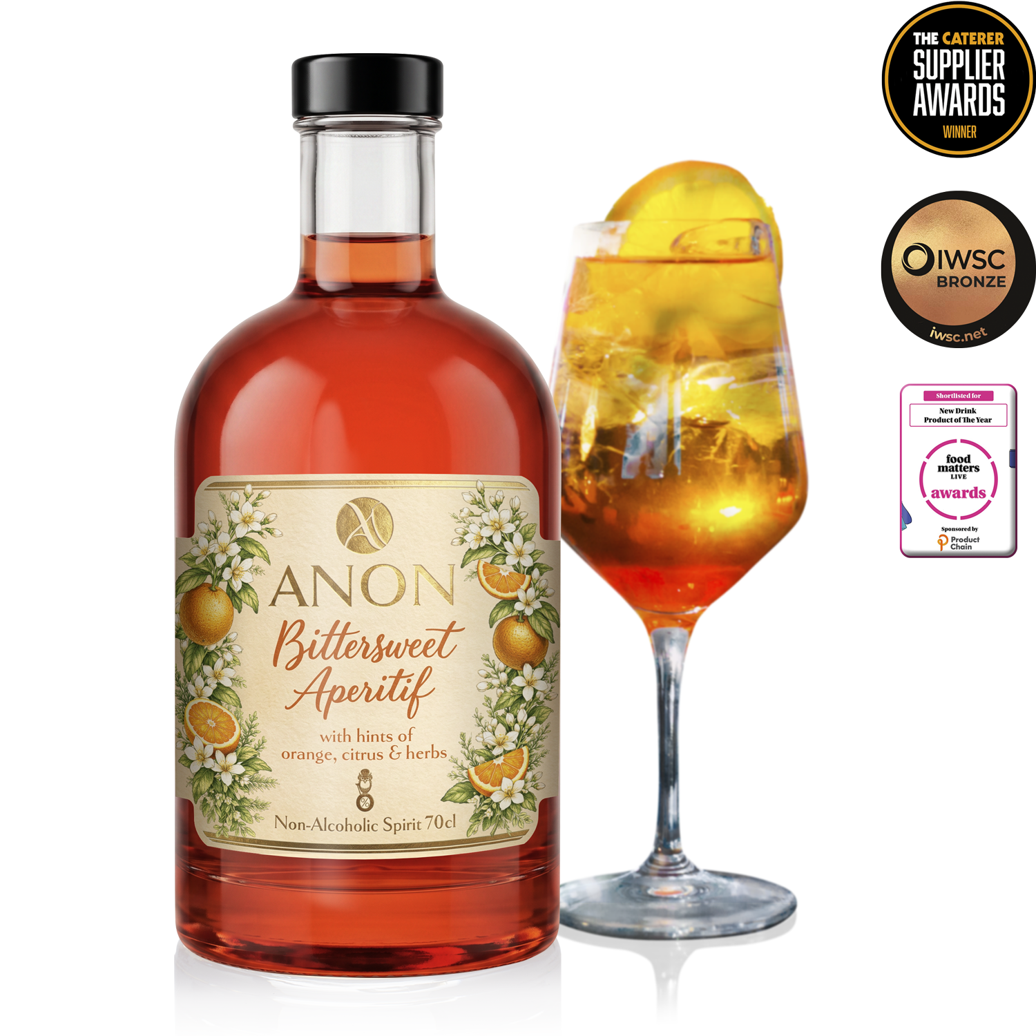 Bittersweet Aperitif Non-Alcoholic Aperol Spirit