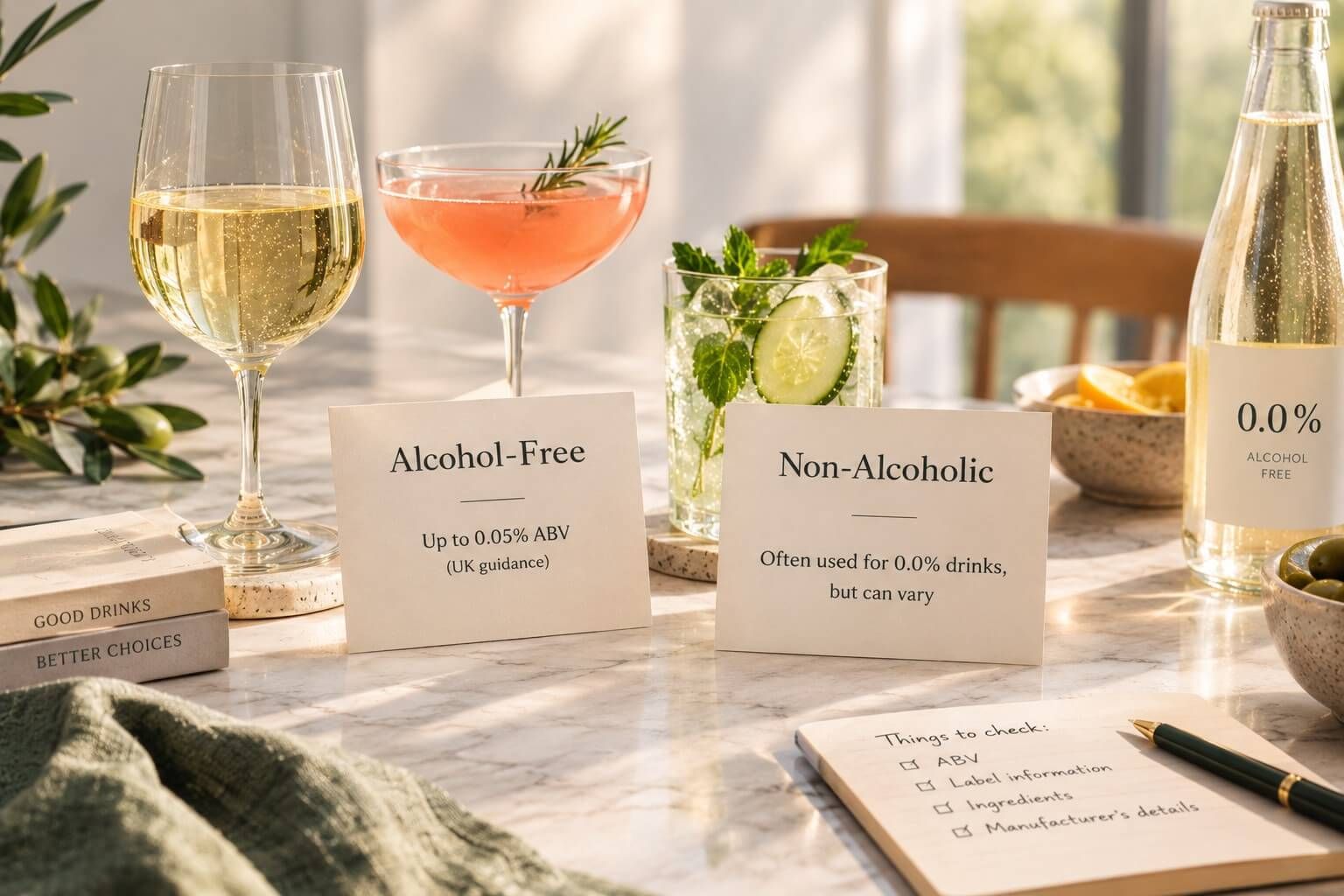 Alcohol-Free vs Non-Alcoholic
