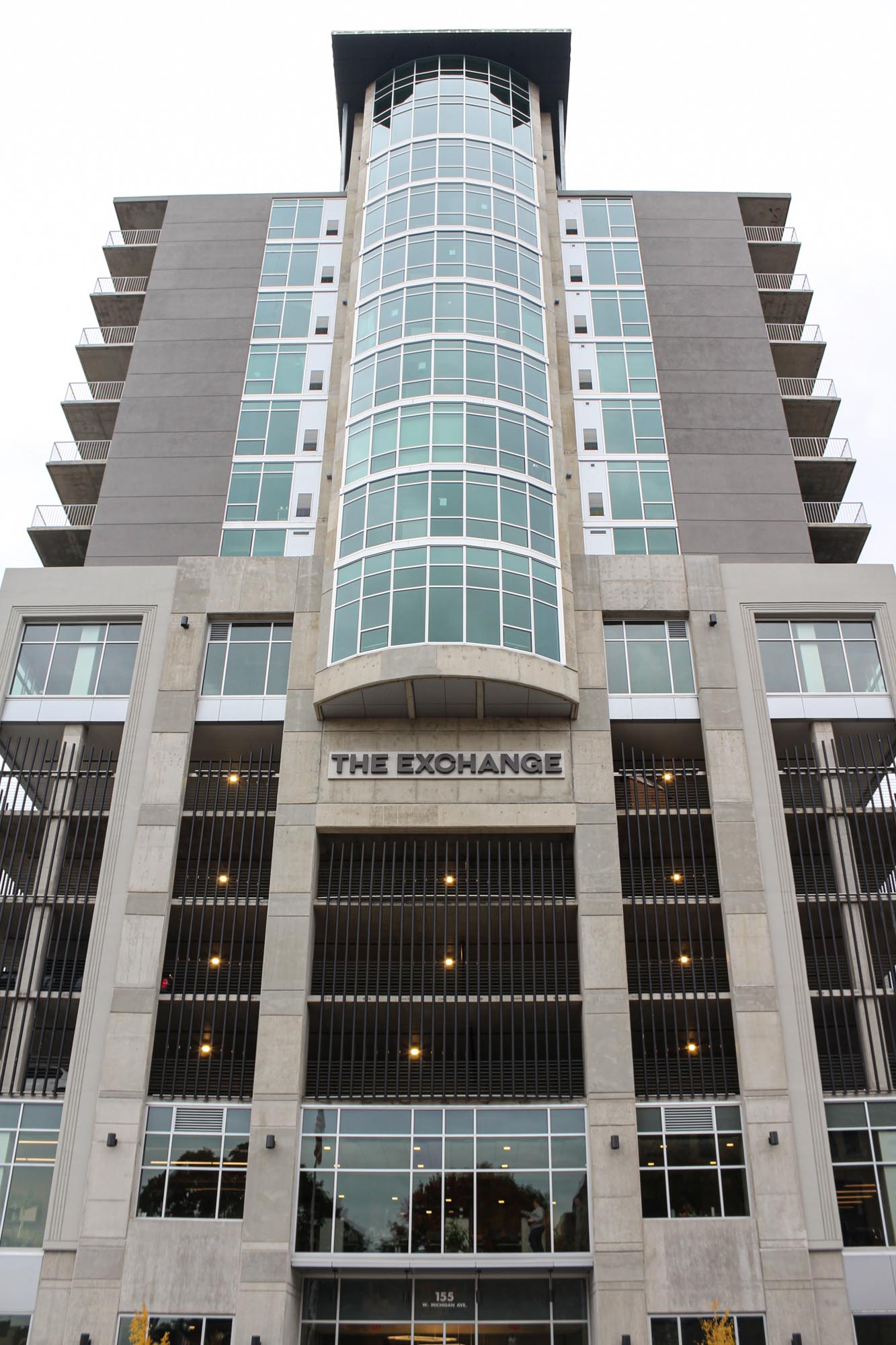An exterior view of the The Exchange Building