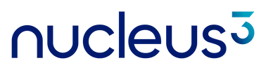 Blue “nucleus3” logo on a white background