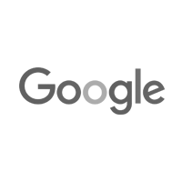 A black and white google logo on a white background.