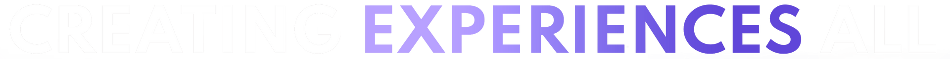 The word experiences is written in purple on a white background.