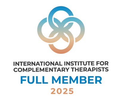 International Institute for Complementary Therapists full member 2025 logo in blue and orange