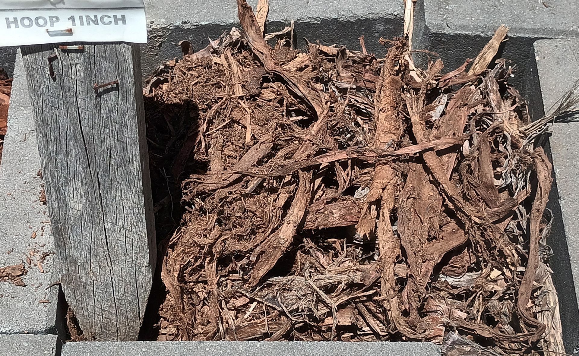 A Pile Of 1 inch Hoop Pine Mulch— T&G Sand and Gravel In Sippy Downs, QLD