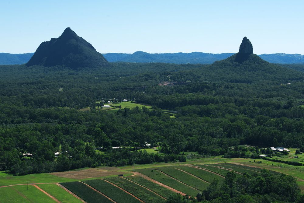 An Aerial View Of A Valley With Mountains In The Background — T&G Sand and Gravel In Beerwah, QLD