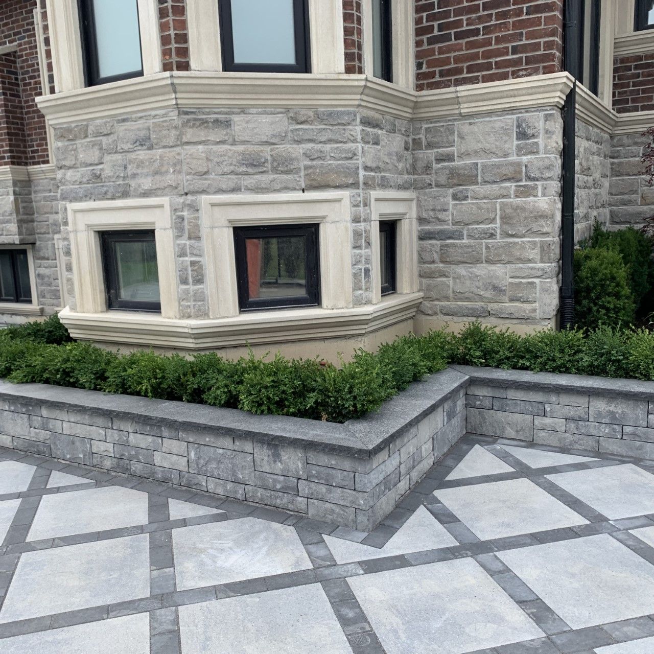 modern hardscape of home