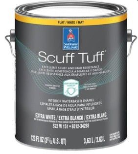 Gallon container Sherwin Williams Scuff Tuff Wall Paint