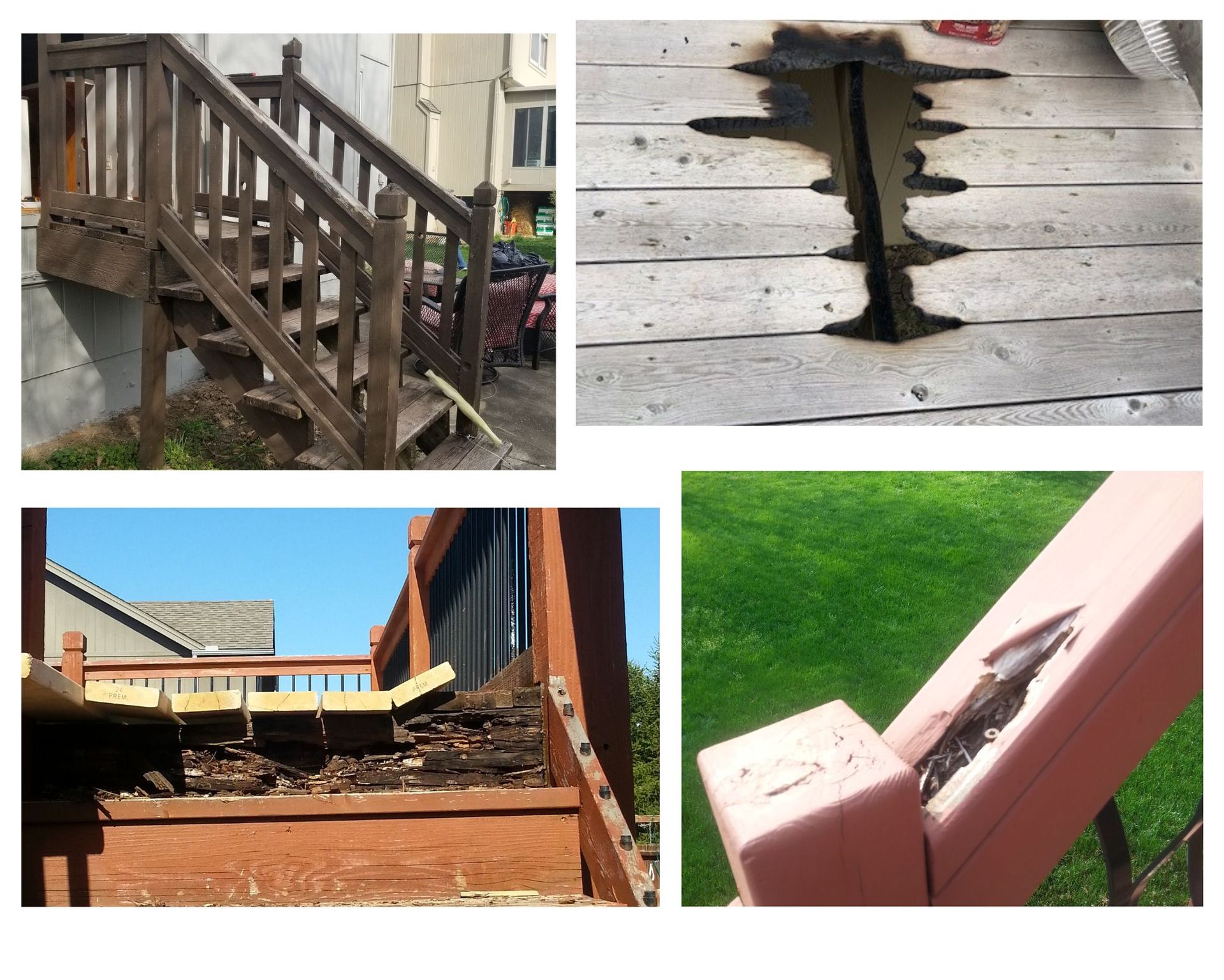 Damaged wood deck Overland Park KS
