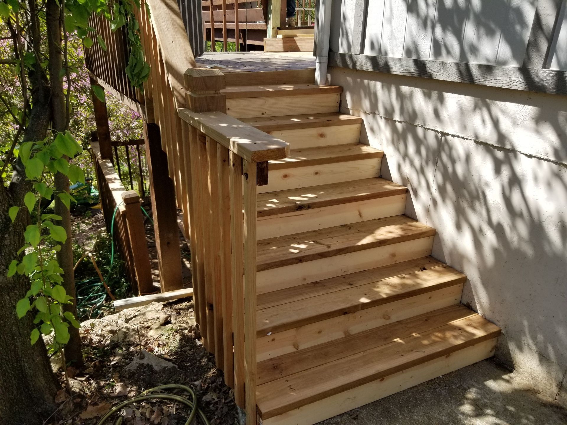 deck stairs repaired by Home Pros