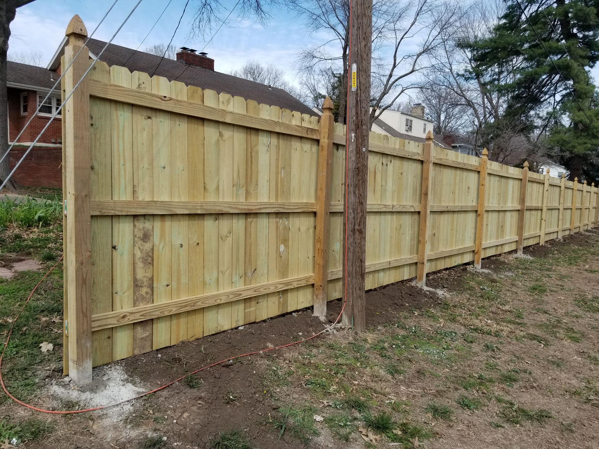 new wood privacy 6ft fence