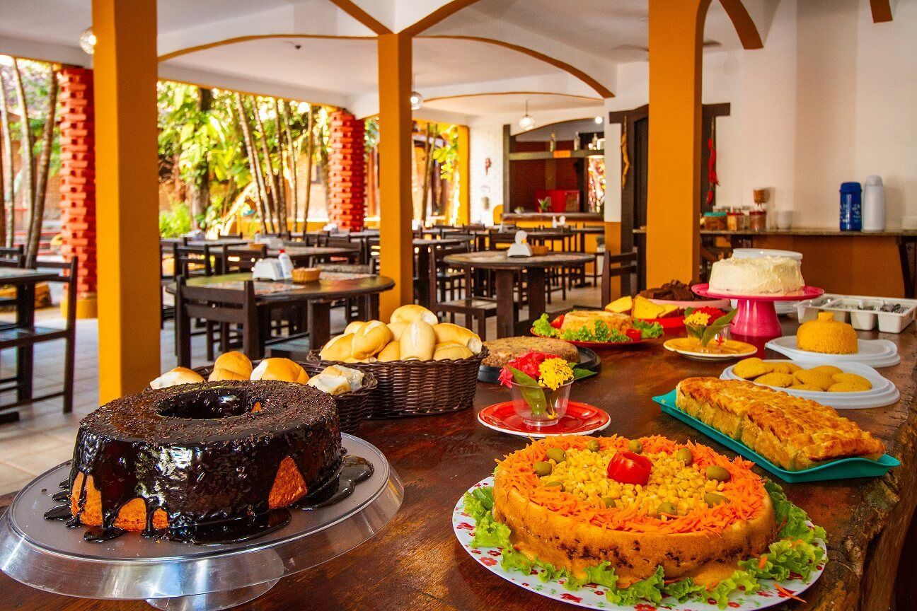 There are many different types of food on the table.