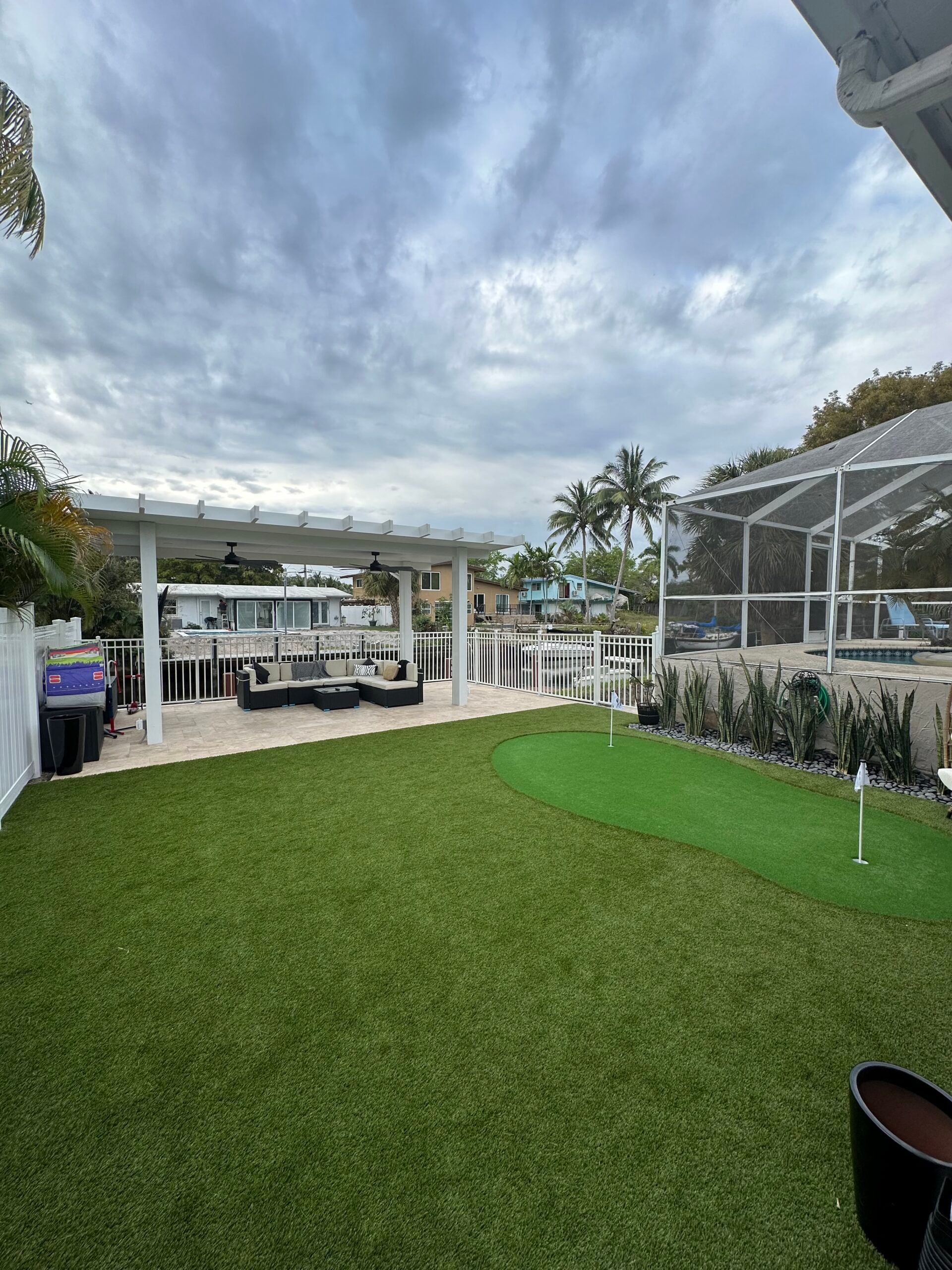 Artificial turf installation in Broward County