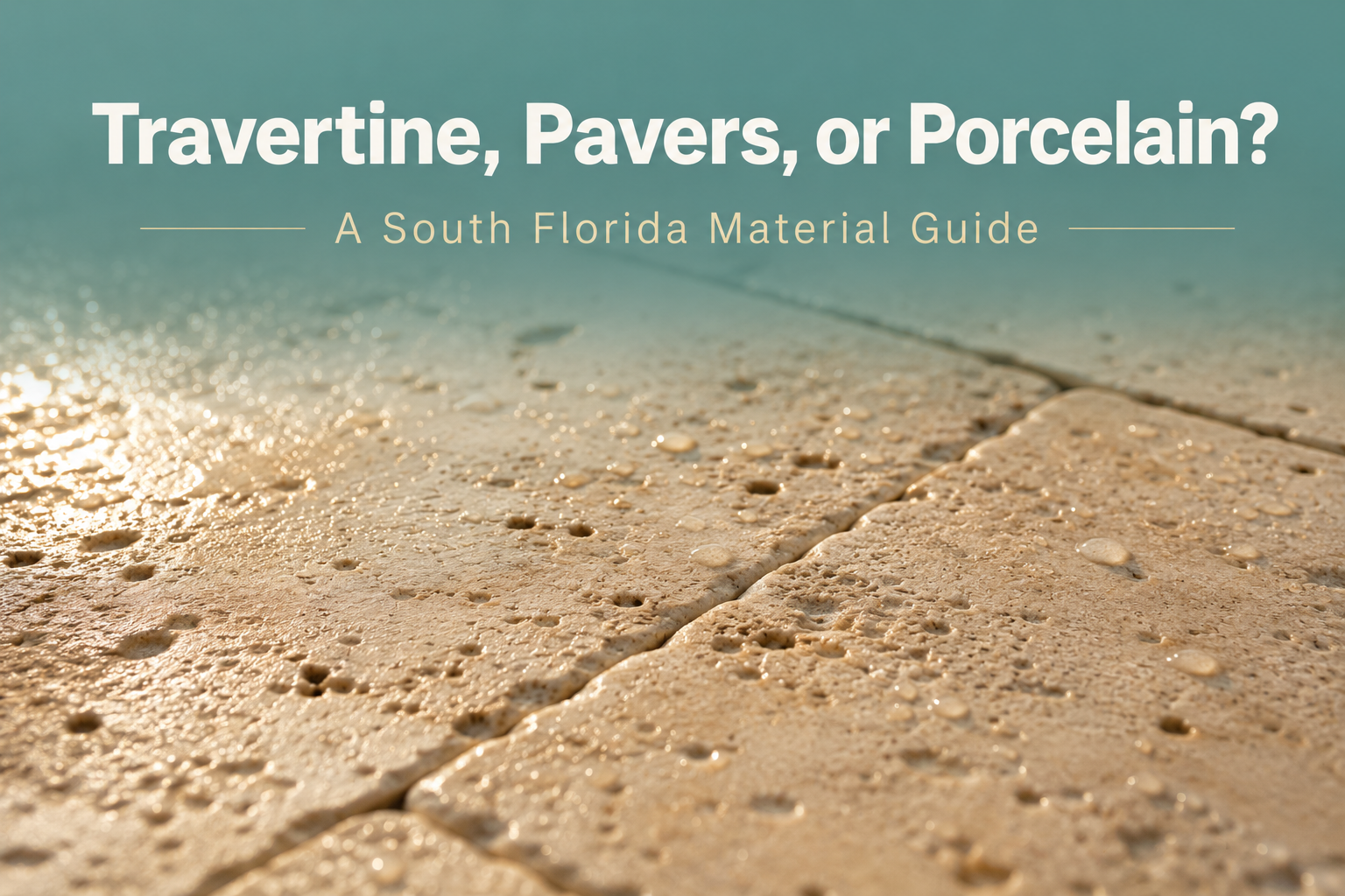 Travertine pavers or porcelain South Florida patio material guide cover