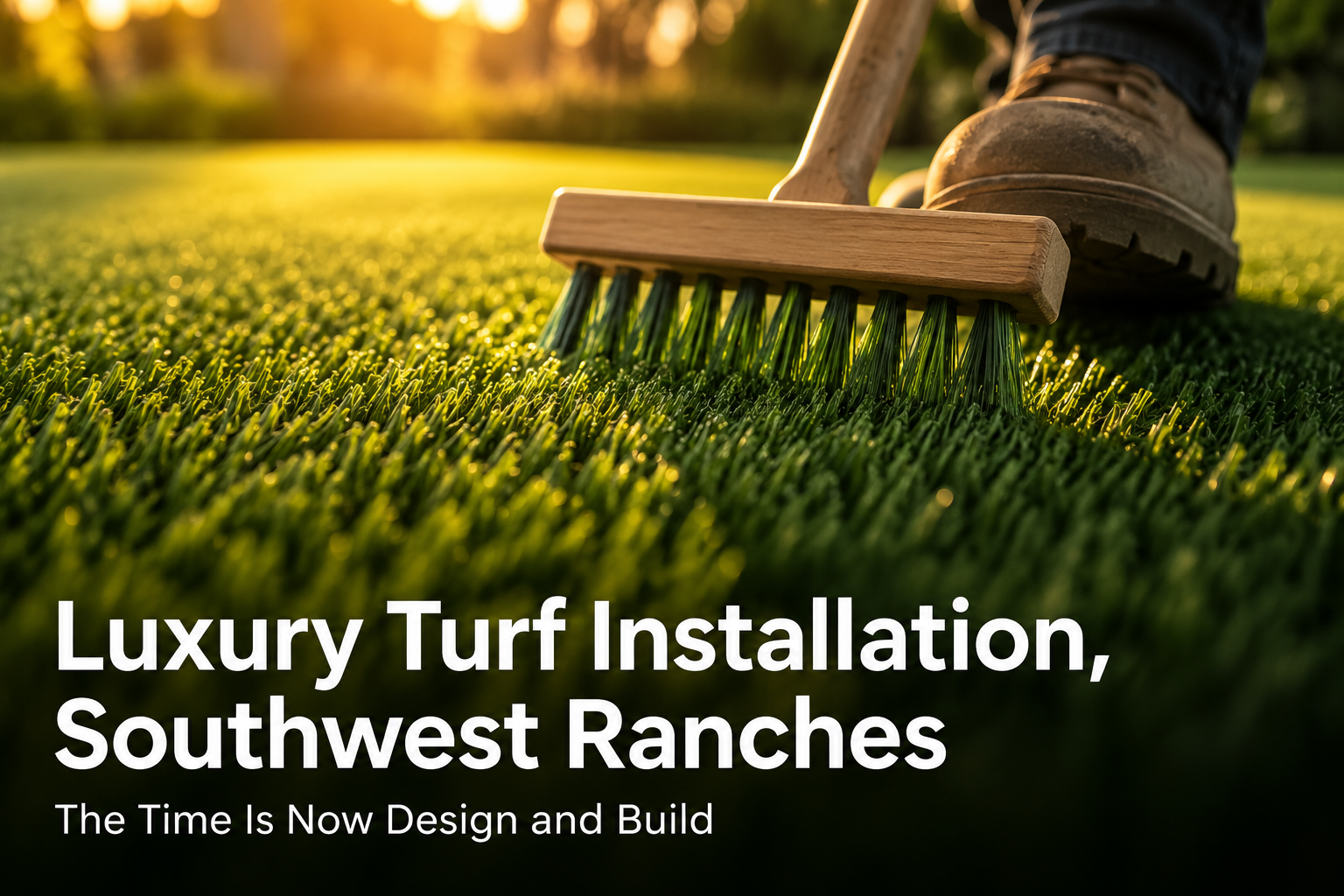 Luxury artificial turf installation cover image for Southwest Ranches Florida homes