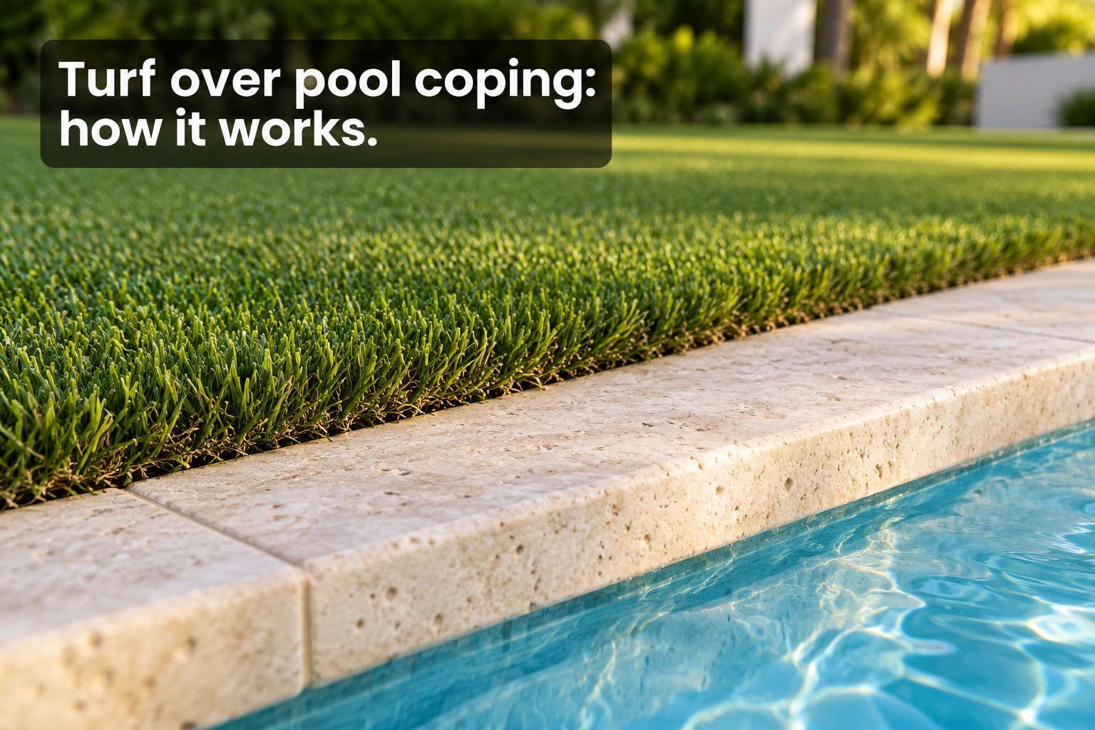 Commercial synthetic grass installation in Broward with turf seam work and tools