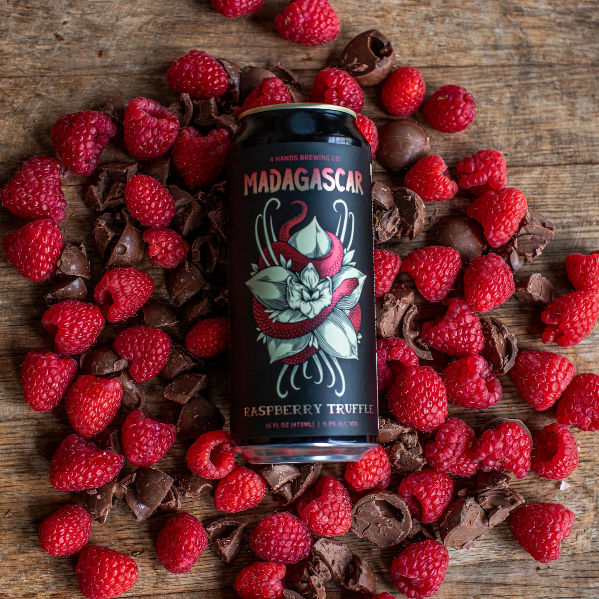 4 Hands Brewing Company's Madagascar Raspberry Truffle can