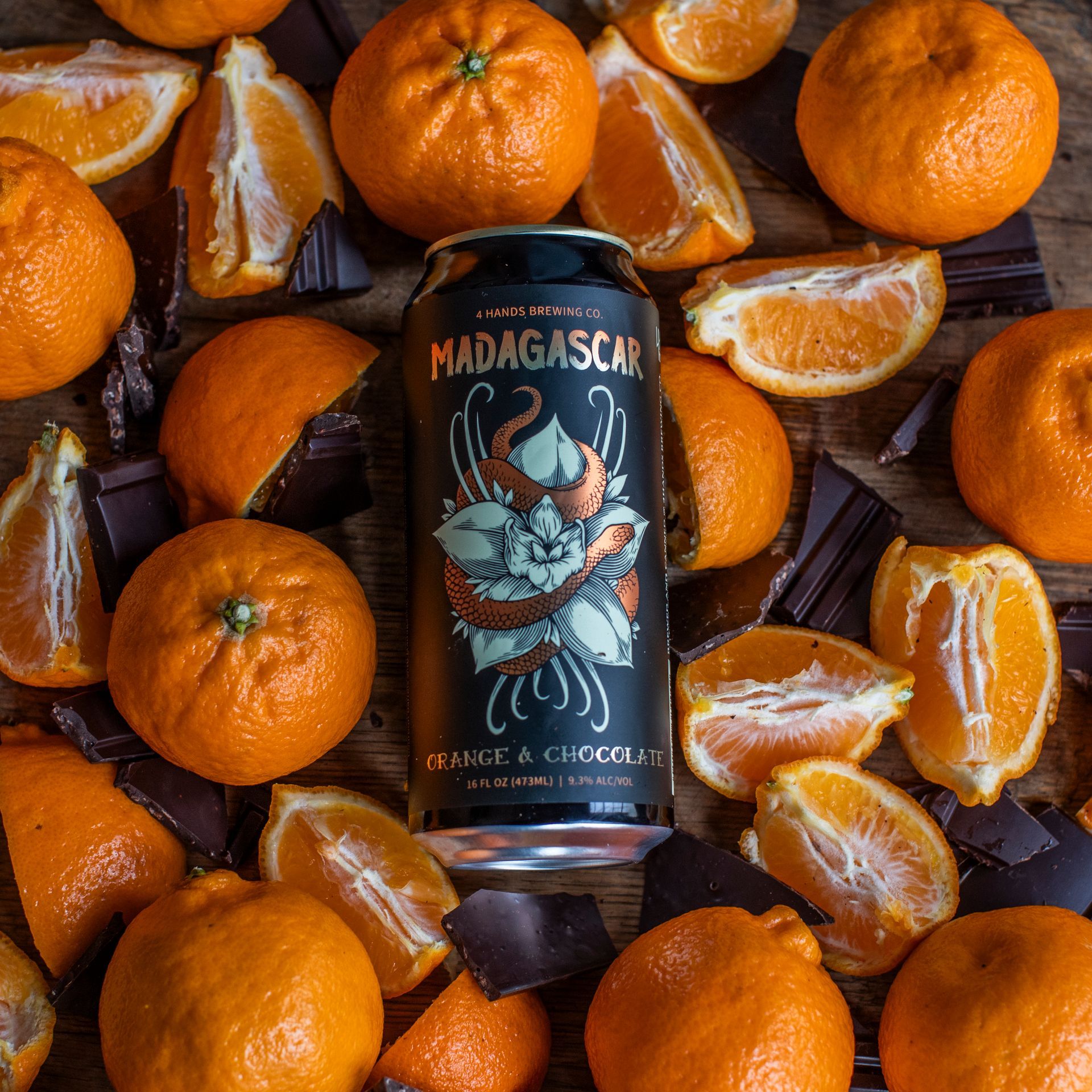 4 Hands Brewing Company's Madagascar Orange & Chocolate can
