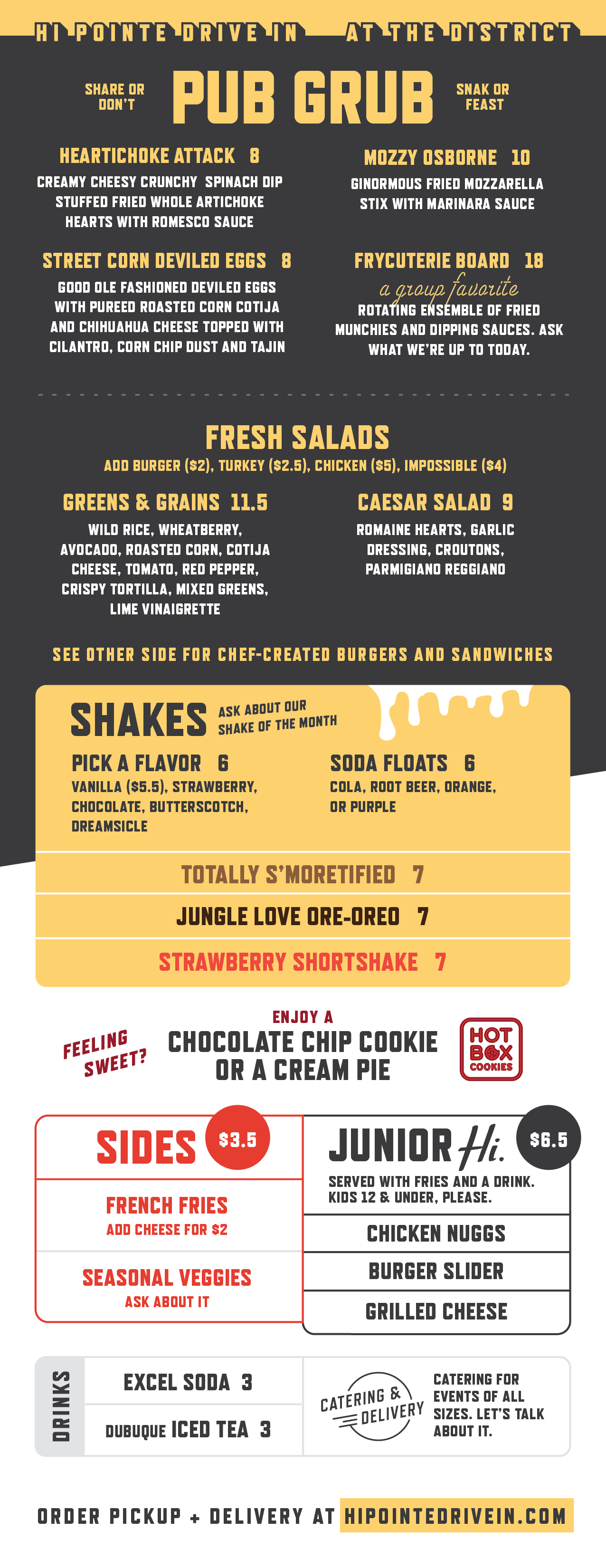 Hi-Pointe Drive-In's menu at 4 Hands at The District