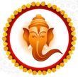 A circle with a picture of an elephant in it