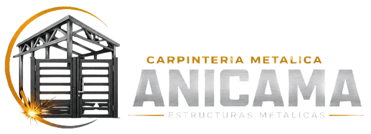 Logo de Carpintería Metálica Anicama en negro y naranja.