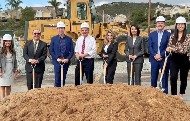 Mayor Rebecca Jones joins officials at breaking ground ceremony