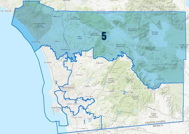 San Diego County District 5 Map