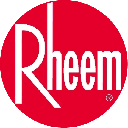 Rheem logo: white text