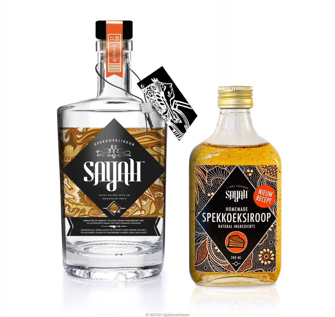 SAYAH Spekkoeklikeur + Spekkoeksiroop set