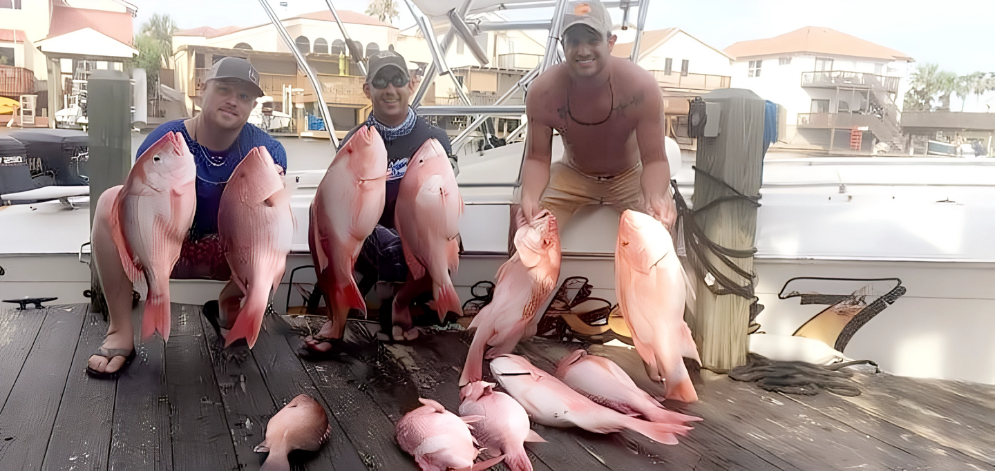 red snapper caught fishing charter