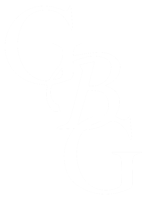 A blue logo for jungblut law on a white background