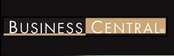 A business central logo on a black background