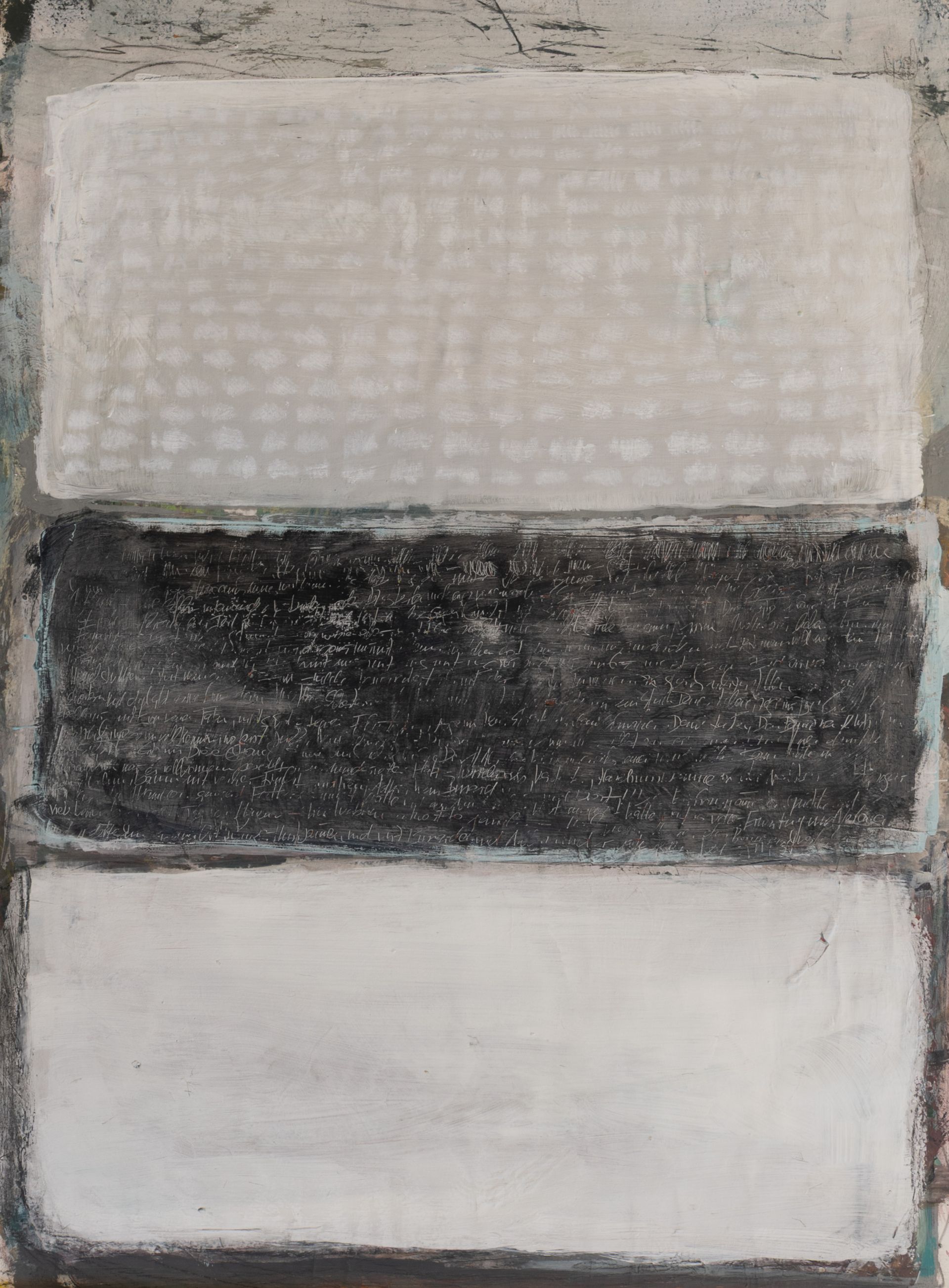Arbeit auf Papier des Künstlers Walter Mack zum Thema Abstraktionen durch Stripes