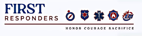 The logo for first responders honors courage sacrifice