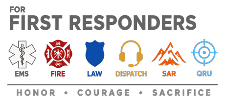 The logo for first responders honors courage sacrifice