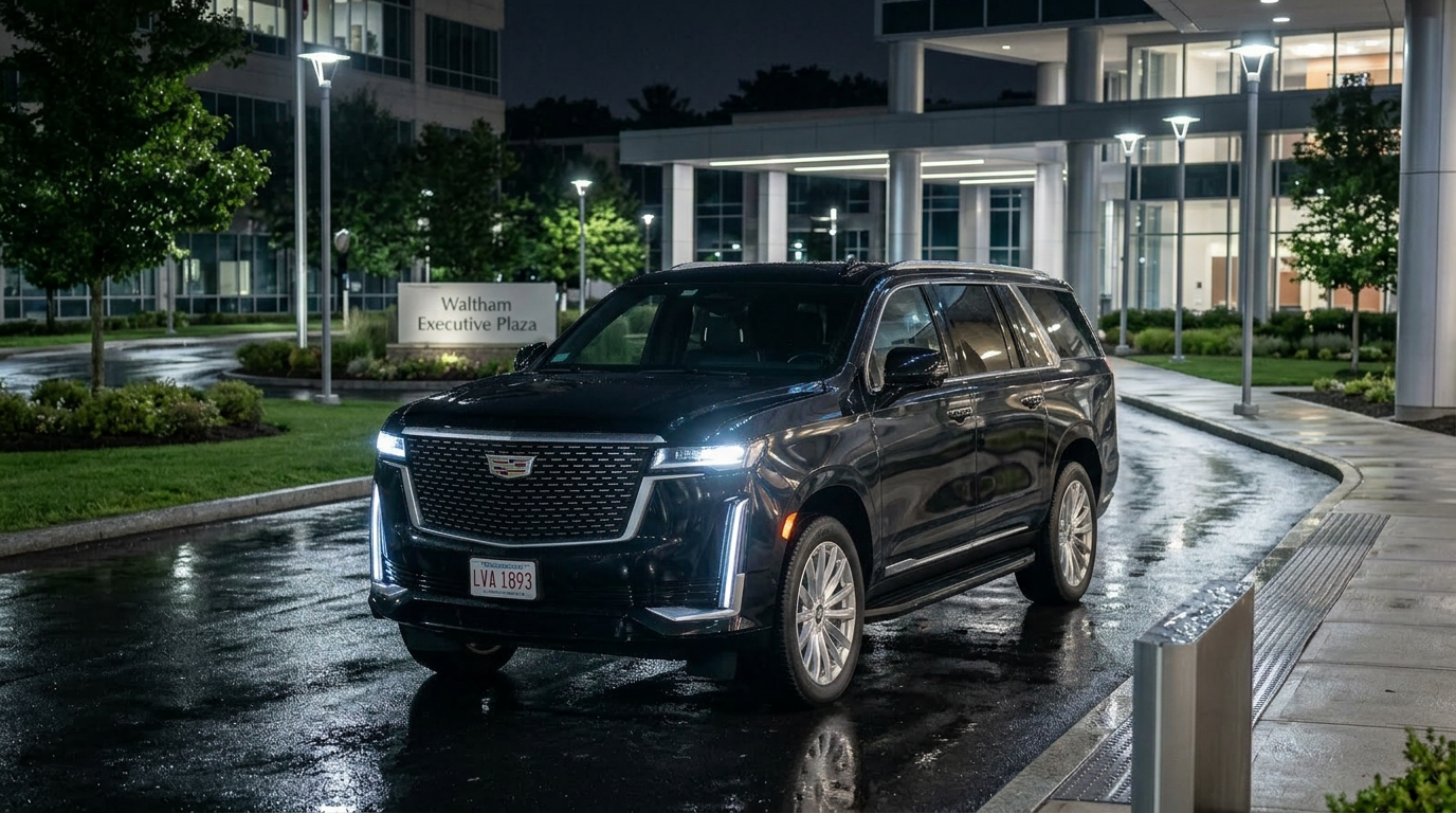 Cadillac luxury black car service vehicle