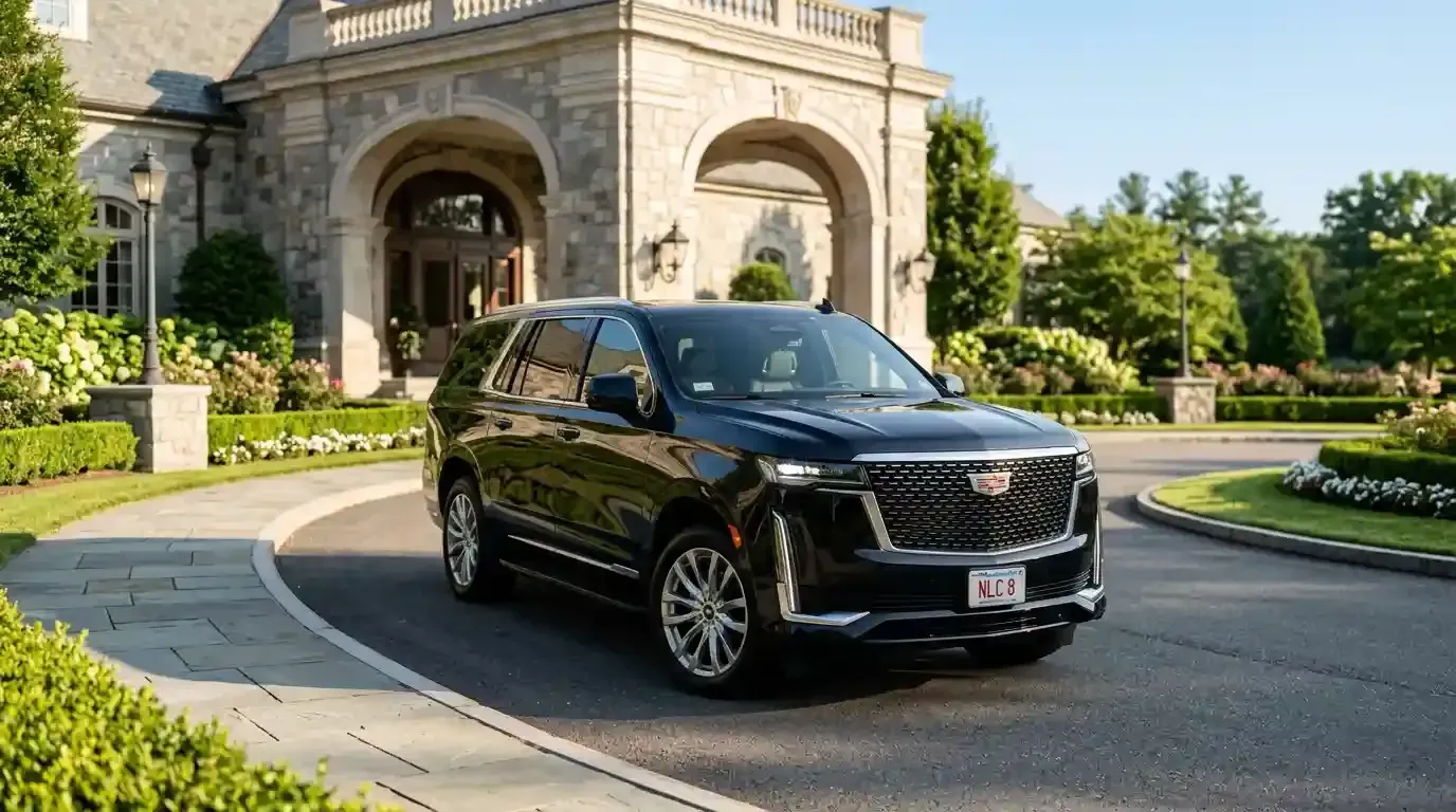 Cadillac Escalade executive SUV in Carlisle for luxury chauffeur, black car, and executive transportation service.
