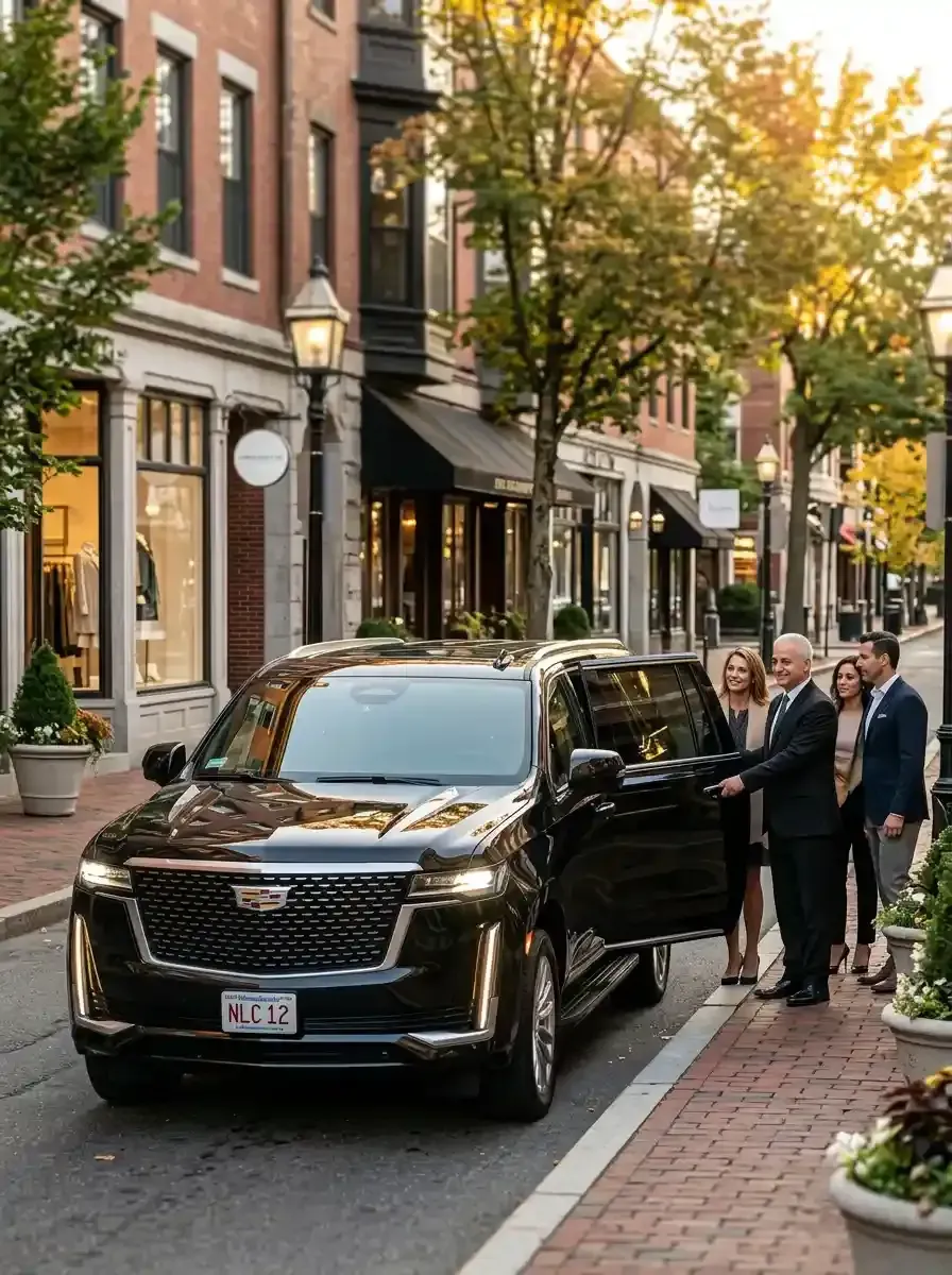 Professional chauffeur providing hourly black car service in Newburyport, Massachusetts