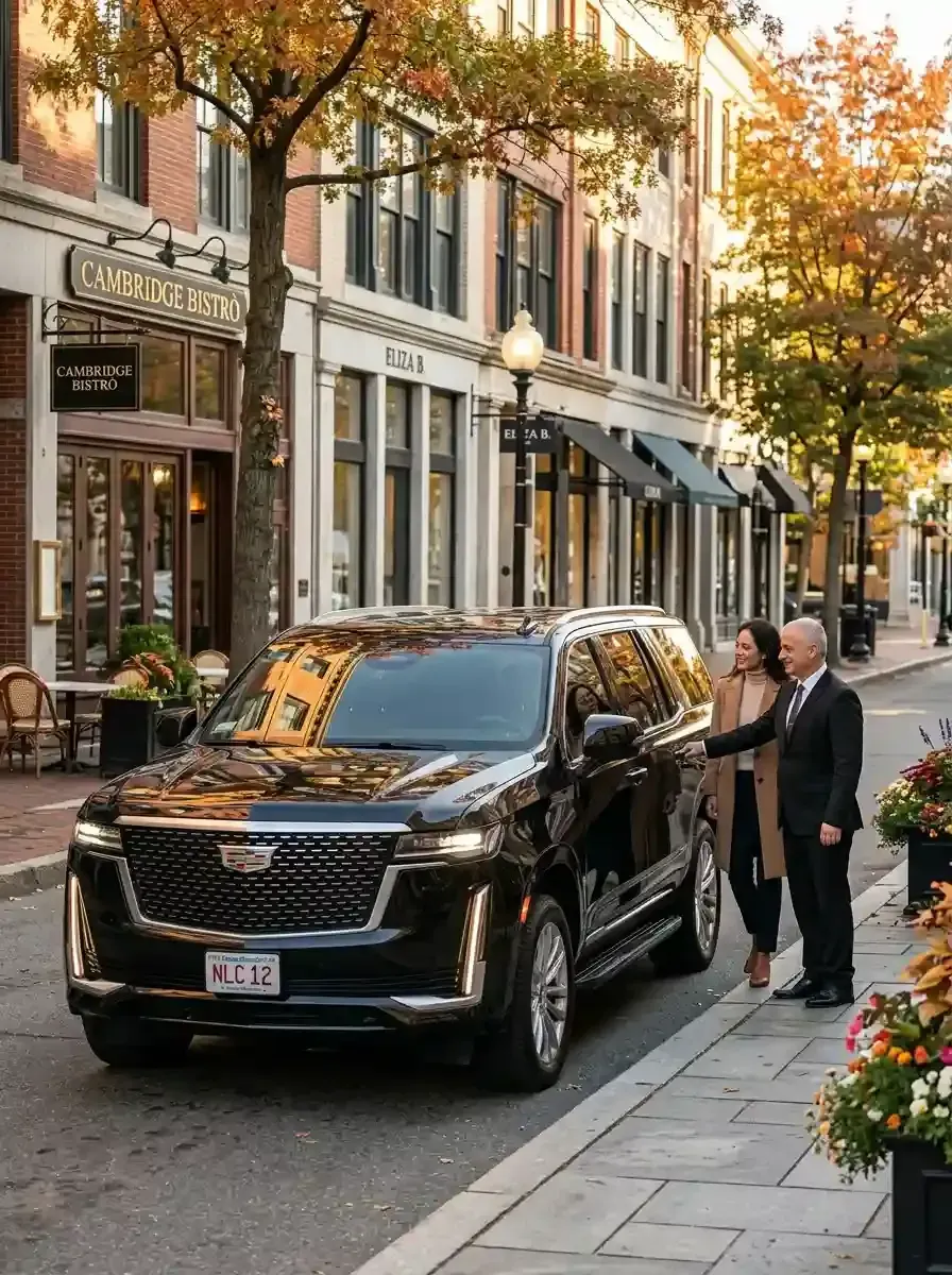 Professional chauffeur providing hourly black car service in Northborough, Massachusetts
