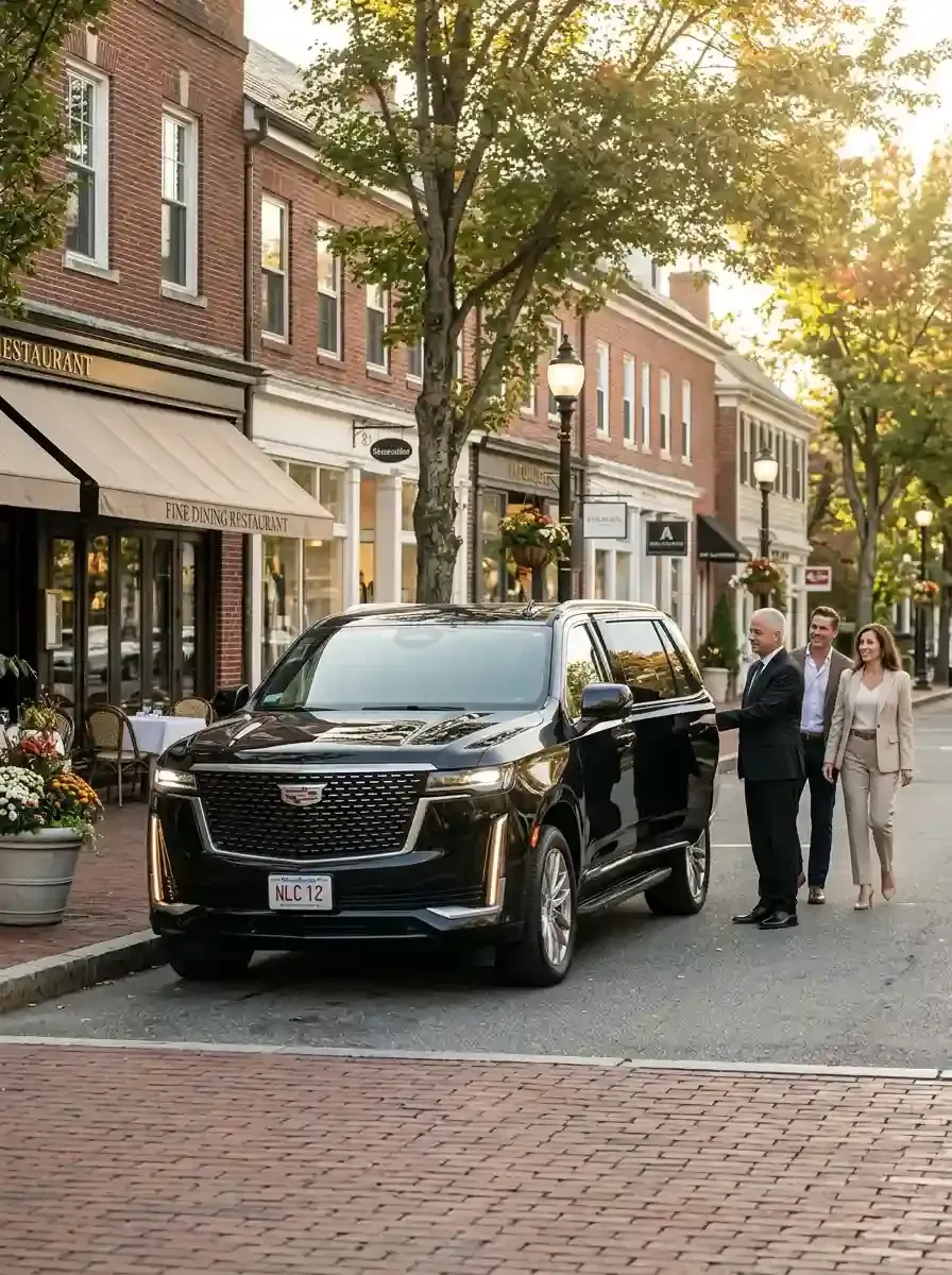 Professional chauffeur providing hourly black car service in Peabody, Massachusetts