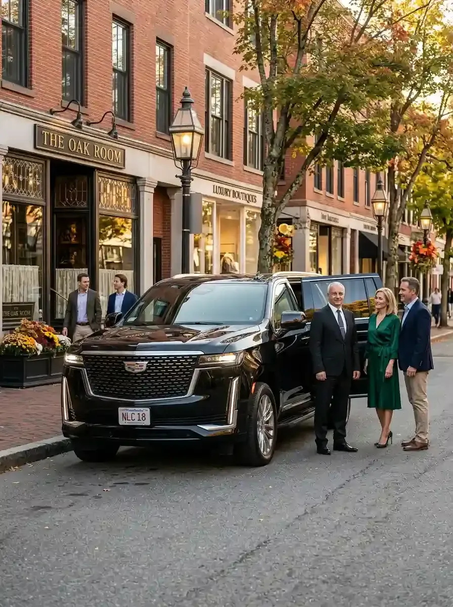 Professional chauffeur providing hourly black car service in Wakefield, Massachusetts