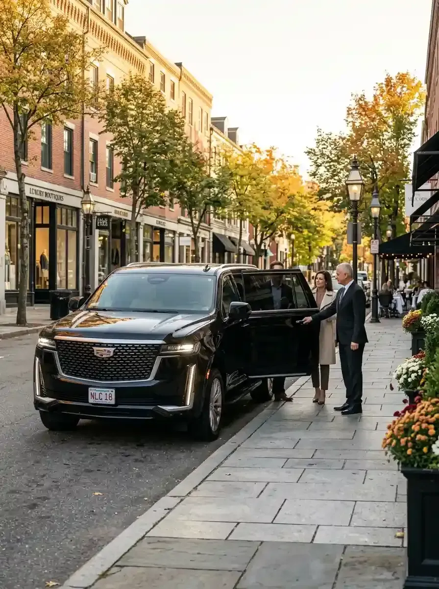 Professional chauffeur providing hourly black car service in Woburn, Massachusetts