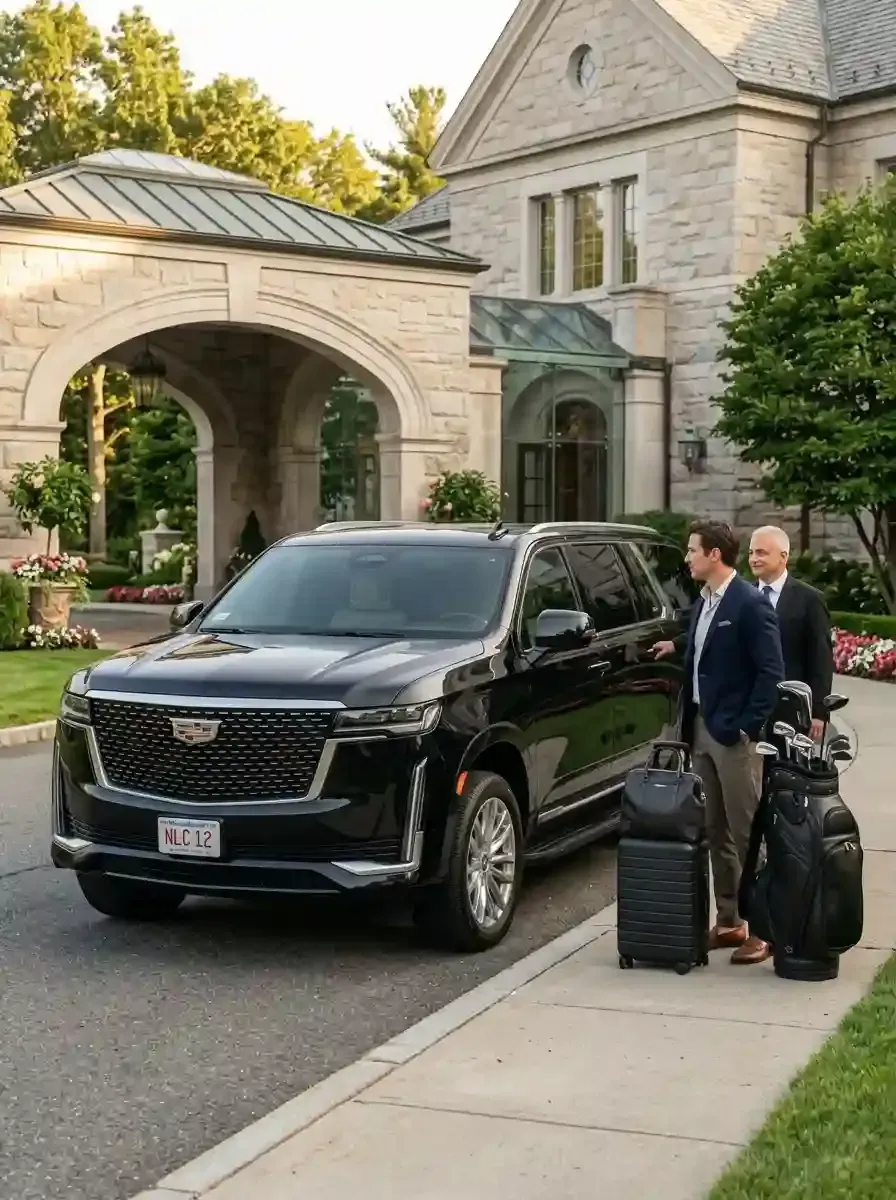 Traveler using private black car service from Northborough to Boston Logan International Airport