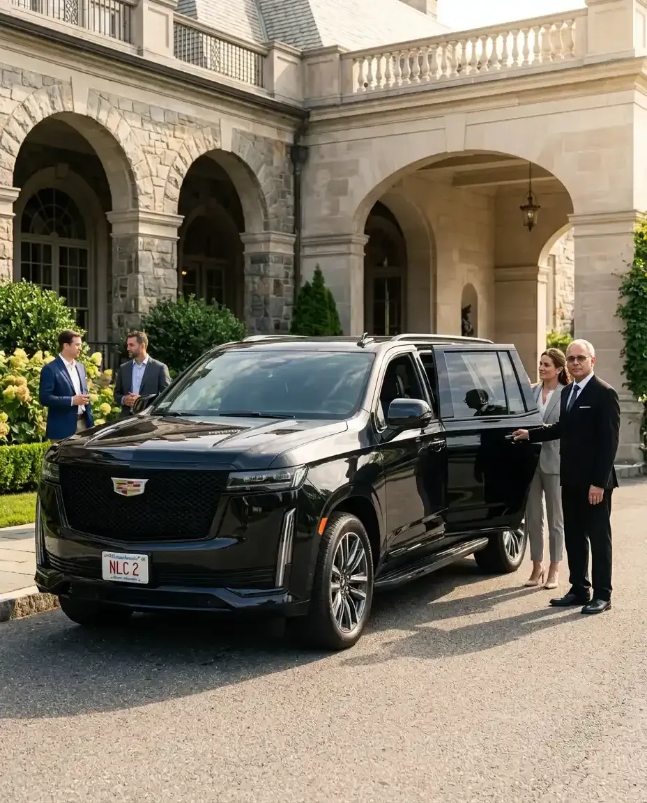 Professional chauffeur providing private luxury transportation in Newton, Massachusetts