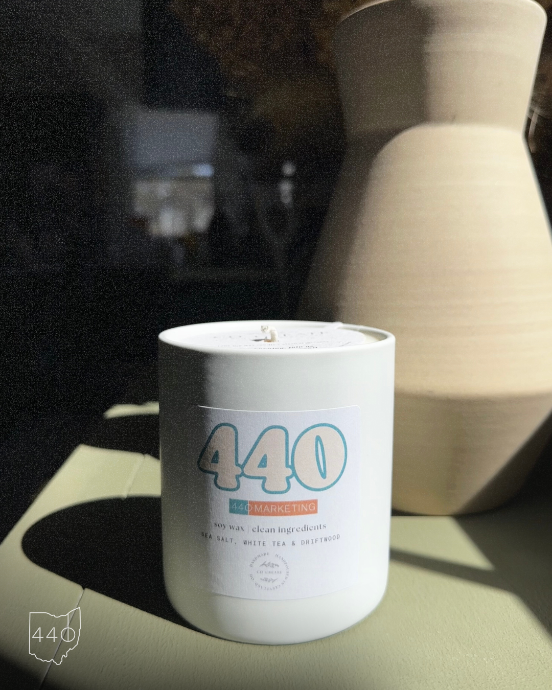 White candle with 