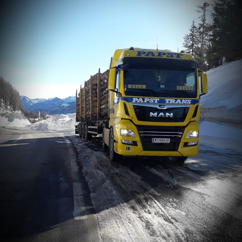 LKW mit Rungenaufbau