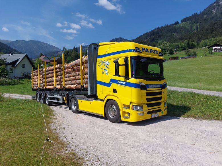 LKW mit Rungenaufbau